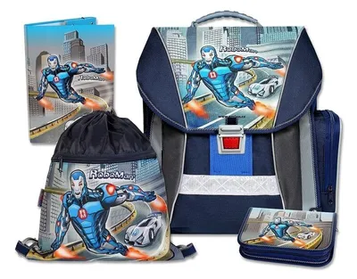 Immagine prodotto di EMIPO Set di zaini per la scuola Roboman 4 pezzi