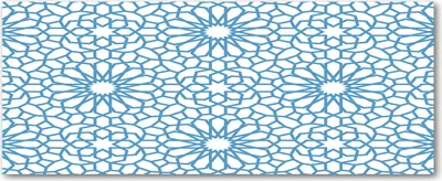 Produktbild von Tulup® Glas-Bild Wandbild aus Glas - 125x50 - Wandkunst - Wandbild hinter gehärtetem Sicherheitsglas - Dekorative Wand für Küche & Wohnzimmer  - Blumen & Pflanzen - Muster - Blau