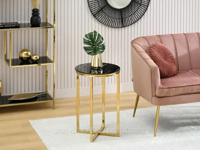 Immagine prodotto di Tavolino ZOAR - marmo nero / oro