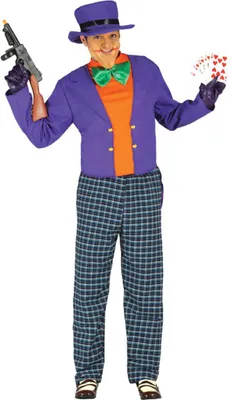 Produktbild von Durchgeknallter Joker Herrenkostüm Größe: One Size