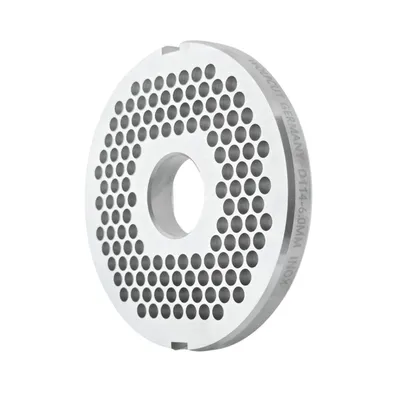 Produktbild von Fleischwolfscheibe, Lochscheibe aus Inox Stahl Größe D114 in 6,0 mm Bohrung von WOLFCUT