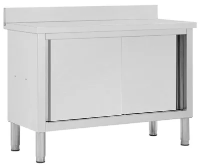 Produktbild von Werkbank aus Edelstahl - 120 x 50 cm Arbeitsfläche - Gewicht: 29 kg