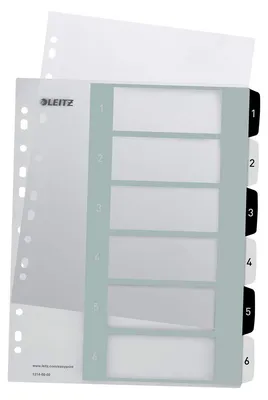 Imagen del producto de Clasificador de plástico Wow, con capacidad para 6 hojas, tamaño A4, de polipropileno (PP), color blanco/. Paquete de 20 unidades