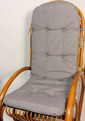 Produktbild von Polster für Schaukelstuhl , Ersatzpolster Rattan Schaukelstuhl Gr. 125 x 50 x 7 cm, Fb. uni Living dunkel grau