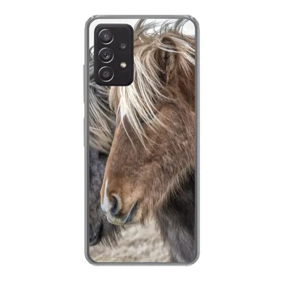 Produktbild von MuchoWow® Handyhülle Schutzhülle Hülle für Samsung galaxy a73 Pferde - Natur - Makro Silikon Softcase Handy Hülle - Handyhülle