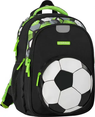 Produktbild von Lobbes Fußball Rucksack grün - Kinderrucksack mit Fußballmotiv