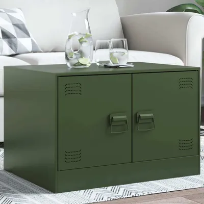Produktbild von Maison Exclusive - Couchtisch Olivgrün 67x50x44 cm Stahl