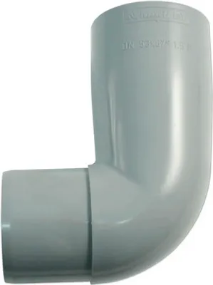 Produktbild von Marley Fallrohrbogen Kunststoff rund 87° grau NW 75 mm