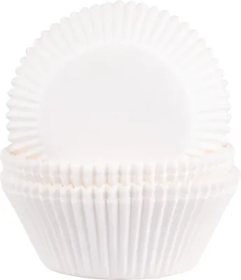 Produktbild von Demmler Muffinförmchen in Weiß - 100 Stück - ca. 5 x 3,2 cm  - backfest bis 220°C - aus Pergamentersatz