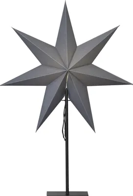 Produktbild von Standstern 'Ozen', ohne Lochung, grau, E14, 75 cm