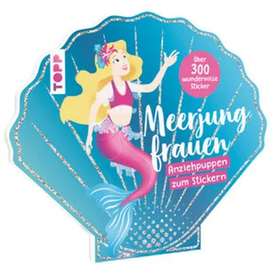 Produktbild von Stickerbuch: Anziehpuppen zum Stickern. Meerjungfrauen
