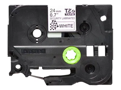 Image de Schriftbandkassette Brother 24mm weiß/schwarz    TZe-SE5