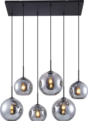 Produktbild von Hängeleuchte Novel Glas Silber Breite 42,5 cm Höhe 150 cm E27 tauschbare Leuchtmittel