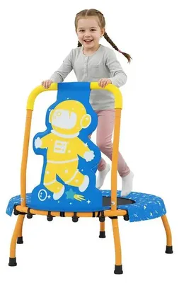 Productafbeelding van Kindertrampoline met schuimhandgrepen en veiligheidsnet