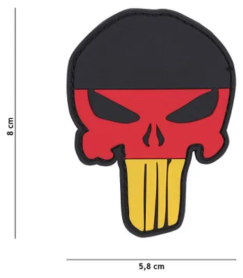 Produktbild von PVC Klett-Patch Tactical Aufnäher Deutschland Totenkopf