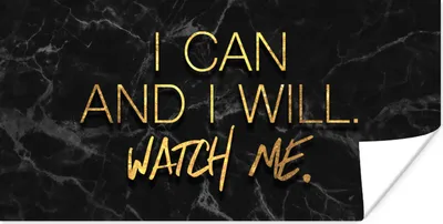 Produktbild von MuchoWow® Poster Zitate - Selbstvertrauen - Gold - Marmor 40x20 cm - Poster für die Wand - Poster Schlafzimmer