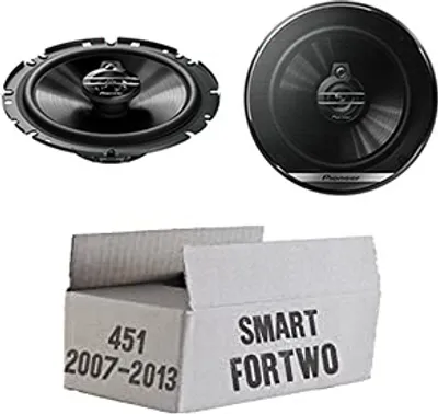 Produktbild von Lautsprecher Boxen Pioneer TS-G1730F - 16,5cm 3-Wege Koax Paar PKW 300WATT Koaxiallautsprecher Auto Einbausatz - Einbauset passend für Smart ForTwo 451 Front - justSOUND