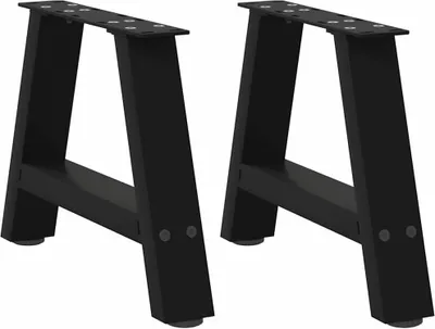 Productafbeelding van Salontafelpoten 2 st A-vormig 50x(30-31) cm staal zwart