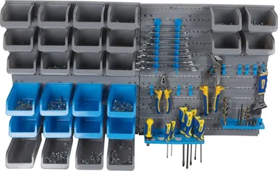 Produktbild von Werkzeugwand mit Aufbewahrungsboxen 43-tlg.