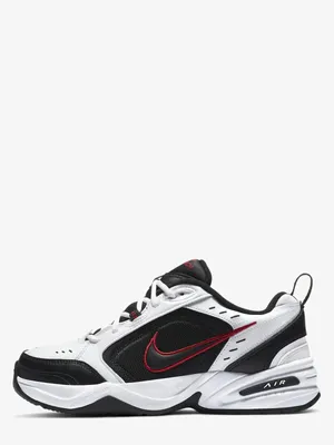 A side view of a Nike Air Monarch IV sneaker against a white background.