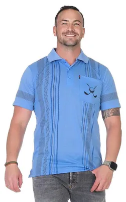 Produktbild von Herren Poloshirt Sommer Polo-Hemd Kurzarm, Blau/2XL/54