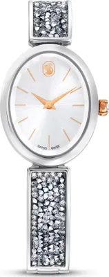 Image de Swarovski Crystal Rock Oval Uhr, Schweizer Produktion, Kristallarmband, Weiß, Edelstahl NEW CRY ROCK:MB CRY/WHITE/STS 5656878