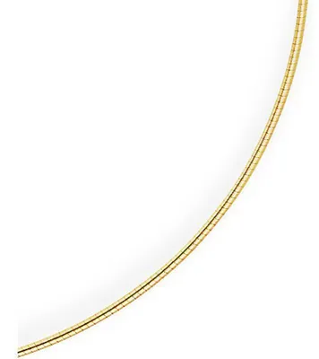 Produktbild von 1,2mm Halsreif Omegareif Omegakette 585 Gold Gelbgold Goldkette 45cm Damen