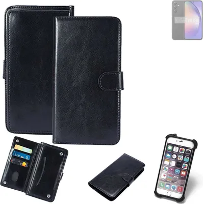 Produktbild von K-S-Trade 360° Hülle kompatibel mit Samsung Galaxy A54 5G schwarz Kunstleder Case BookCase WalletCase Kunstlederederhülle Handyhülle, Rundumschutz