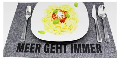 Produktbild von 4er Set Tischsets aus Filz MARITIM abwaschbar grau