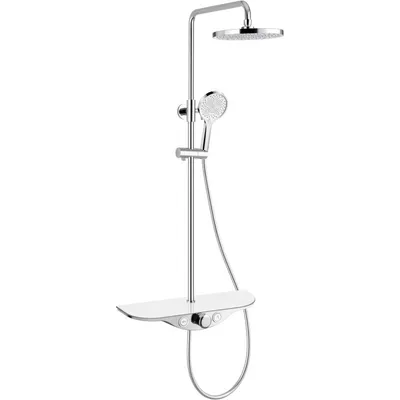 Produktbild von copy of Mexen KX05 Brausegarnitur für Aufputzmontage mit Kopfbrause und Thermostatmischer, Weiß - 771500591-20