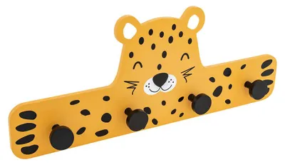 Produktbild von Kleiderhaken für das Kinderzimmer LEOPARD, 4 Haken