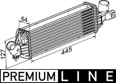 Produktbild von Ladeluftkühler MAHLE CI 355 000P