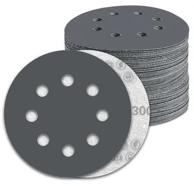 Produktbild von Nassschleifpapier 100 Stück 125mm Klett 8 Loch Körnung 3000 Siliziumkarbid für Exzenterschleifer