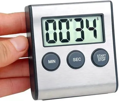 Zdjęcie produktu dla Timer kuchenny cyfrowy magnetyczny ze stali nierdzewnej alarm