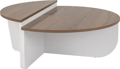 Produktbild von Skye Decor, Orion - Walnut, White, Couchtisch, 100 % Melaminbeschichtete Spanplatten, Nussbaum, 90 x 60 x 30 cm