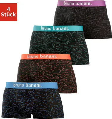 Produktbild von Bruno Banani Hipster 4 -teilig schwarz-bedruckt Größe L