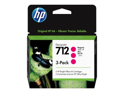 Produktbild von HP 712 - 3er-Pack - 29 ml - Magenta - original - DesignJet - Tintenpatrone - für DesignJet Studio, T210, T230, T250, T630, T650