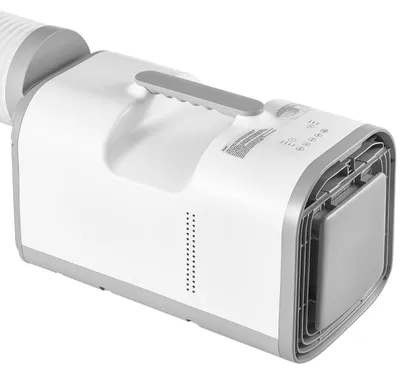 Obrázek produktu pro Přenosná klimatizace SucceBuy, 530W, 3000 BTU, vhodná pro napájení 24V DC/AC. Kompaktní klimatizace s výstupním hadicem, dálkovým ovládáním a časovačem s 24hodinovým nastavením. Klimatizační zařízení pro kempování s průtokem vzduchu 200 m³/h, ideální pro obytné vozy, stany a nákladní automobily