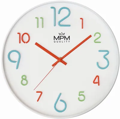 Produktbild von MPM-Quality Wanduhr Neonic rund Ø 295 mm Kunststoff Weiß