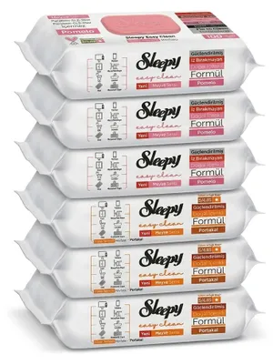 Produktbild von Sleepy Easy Clean Oberflächenreinigungstücher – 3x100 Pomelo + 3x100 Orange | Haushaltswaren