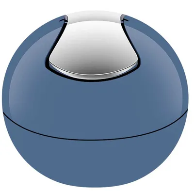 Produktbild von Spirella 10.19841 Kosmetikeimer 1 Liter Abfalleimer Schwingdeckeleimer Tischabfalleimer "Bowl" Blau
