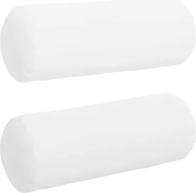 Obrázok produktu pre vidaXL Vankúšik Bolster 2 kusy biely Ø 25 x 70 cm látka