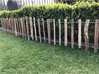 Produktbild von Mini Steckzaun, Staketenzaun, Beeteinfassung - Höhe 35 cm, Länge 5 Meter, Lattenabstand 3-5 cm