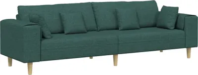 Produktbild von vidaXL Sofa Dunkelgrün 250 x 77 x 76 cm Stoff