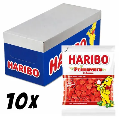 Produktbild von Haribo Primavera Erdbeeren 10 x 175g Vorratspack