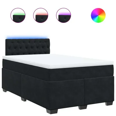 Produktbild von Boxspringbett mit Matratze Schwarz 120x190 cm Samt