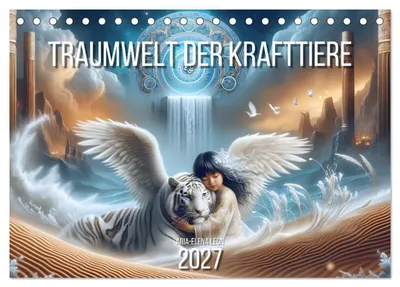 Produktbild von Traumwelt der Krafttiere (Tischkalender 2027 DIN A5 quer), CALVENDO Monatskalender