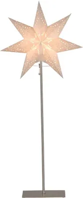 Produktbild von Star Trading 234-23 Standleuchte Stern "Sensy Mini 83"Material: Metall/Papier, Farbe: creme,E14-Fassung, ca. 83x34 cm,Vierfarb-Karton