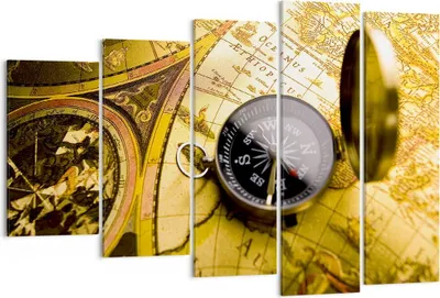 Produktbild von Bild auf Leinwand - Leinwandbild - Abstrakt kommunikation kompass erde - 150x100cm - Wand Bild - Wanddeko - Leinwanddruck - Bilder - Kunstdruck - Leinwand bilder - Wandkunst - EG150x100-2129