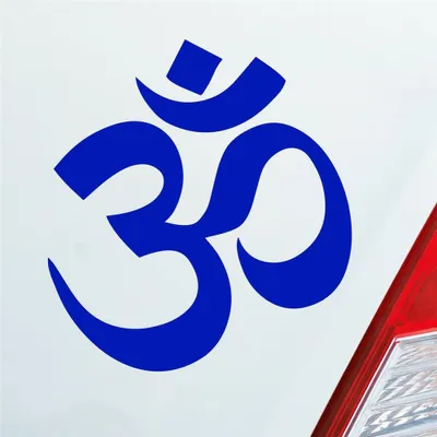 Produktbild von Auto Aufkleber Om Hinduismus Hindu Zeichen Symbol 10x10 cm Dunkelblau Sticker Heckscheibenaufkleber